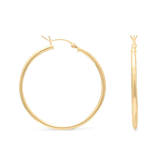 2mm x 40mm Gold Plated Click Hoop