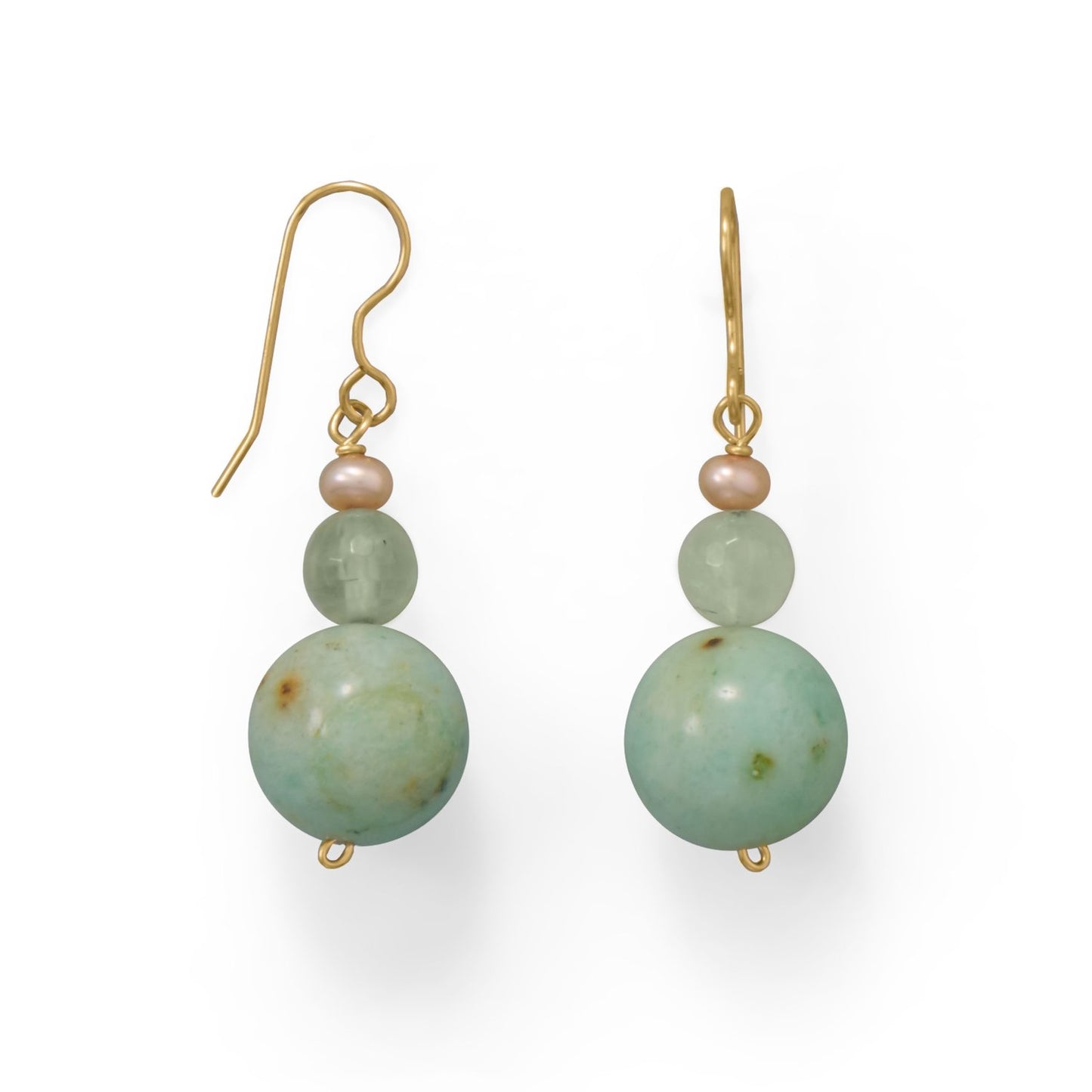 Minty Fresh Agate & Prehnite Earrings