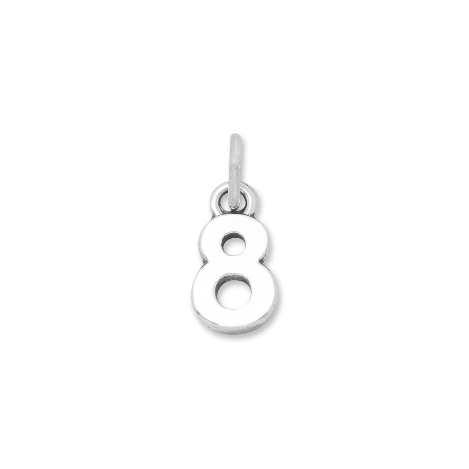 Oxidized "8" Charm