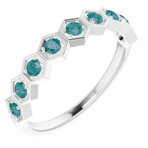 Sterling Silver Alexandrite Stackable Ring