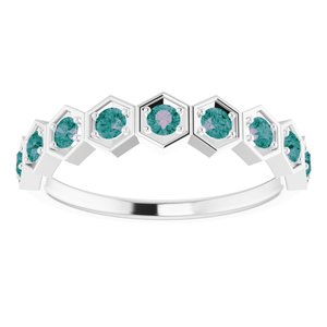 Sterling Silver Alexandrite Stackable Ring