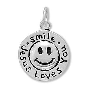 Smile Jesus Loves You Charm