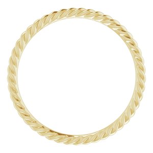 18K Yellow 1.5 mm Skinny Rope Band Size 8.5