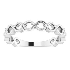 Sterling Silver Infinity Stackable Ring