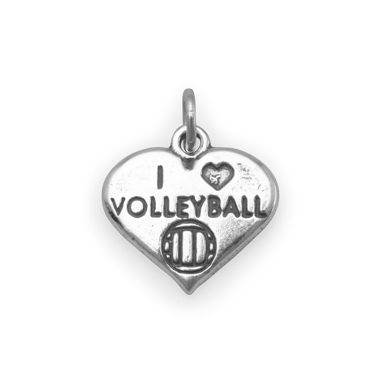 I Love Volleyball Charm