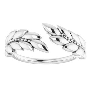 Sterling Silver Leaf Negative Space Ring