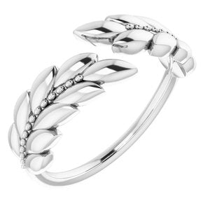 Sterling Silver Leaf Negative Space Ring