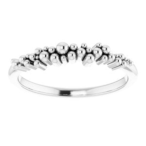 Sterling Silver Stackable Scattered Bead Ring