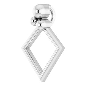 Sterling Silver 16.1x11.8 mm Geometric Pendant