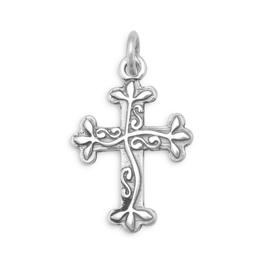 Oxidized Reversible Cross Charm