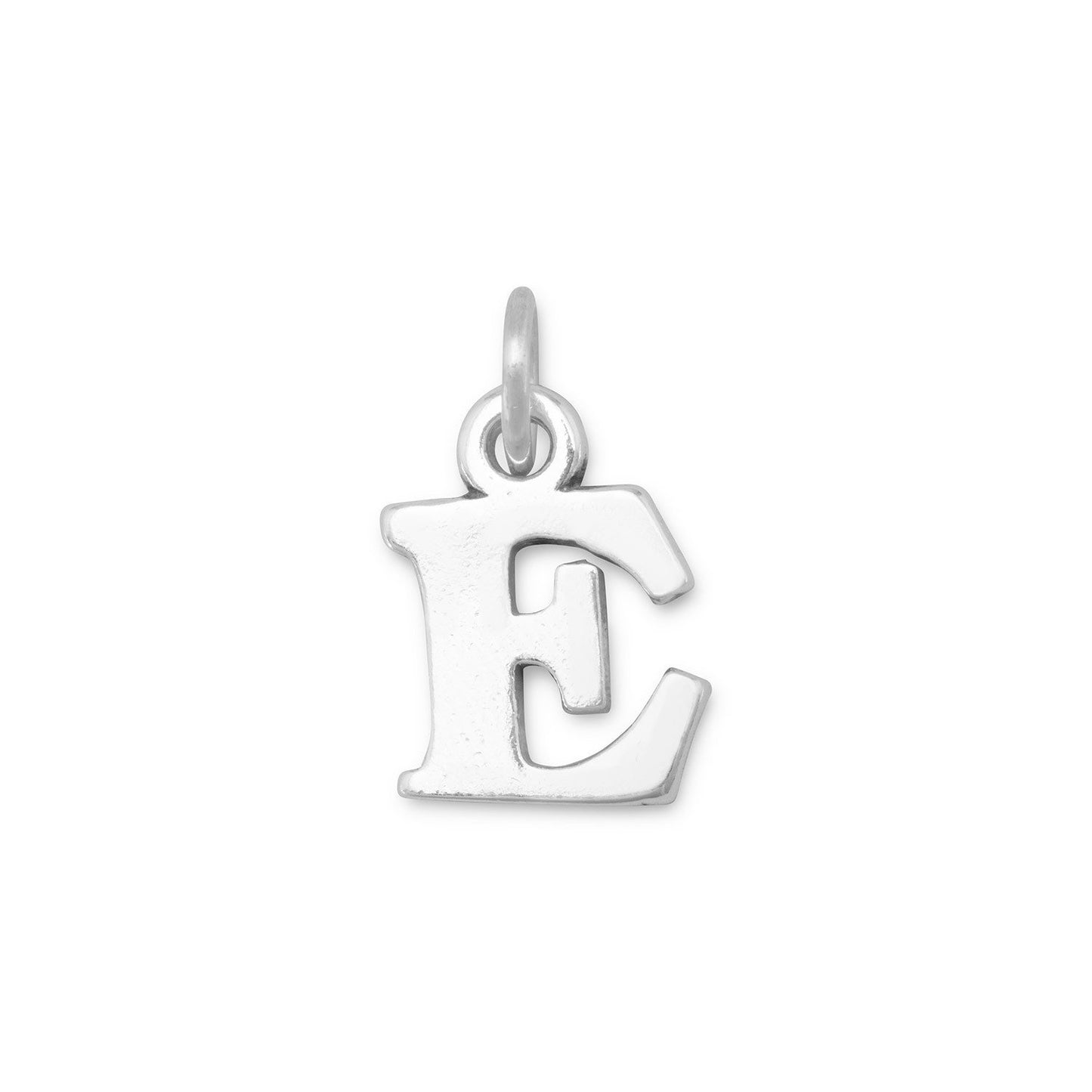 Oxidized "E" Charm