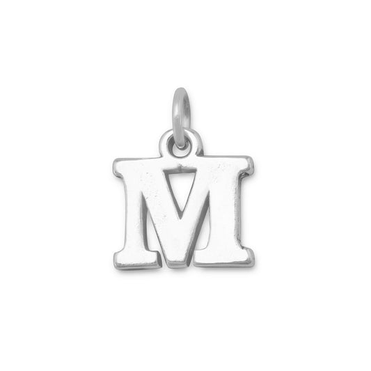 Oxidized "M" Charm