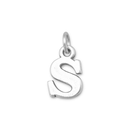 Oxidized "S" Charm