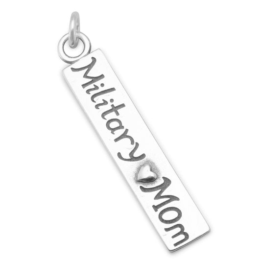 Oxidized Military Mom Charm