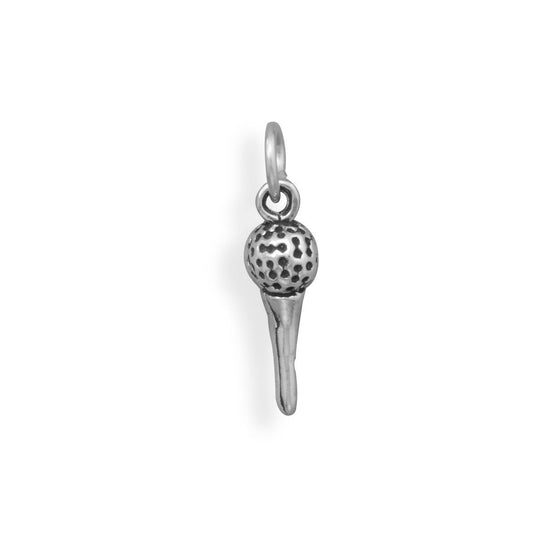 Golf Ball on Tee Charm