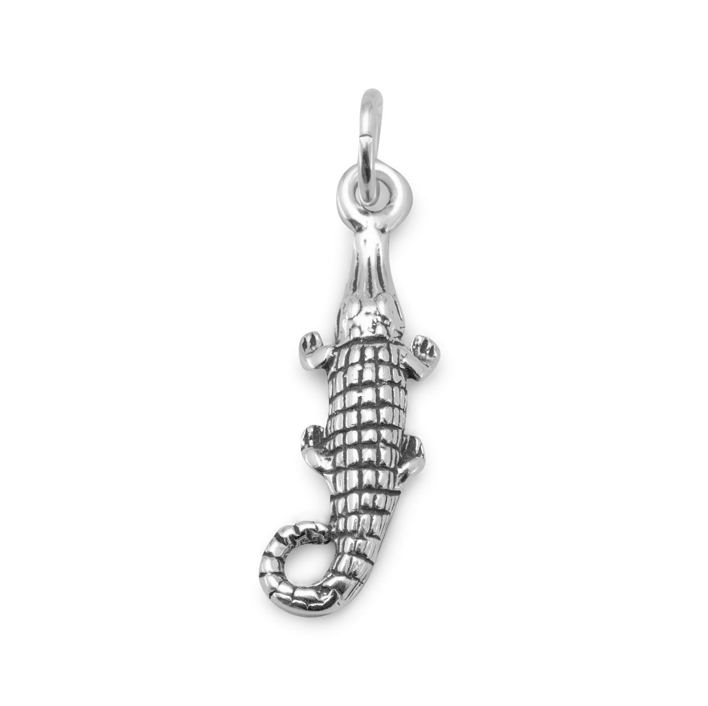 Oxidized Alligator Charm