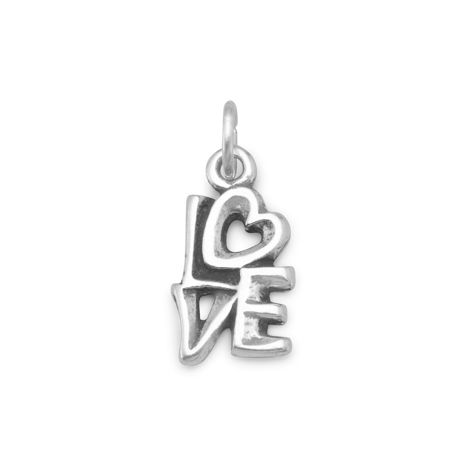 Oxidized "LOVE" Charm