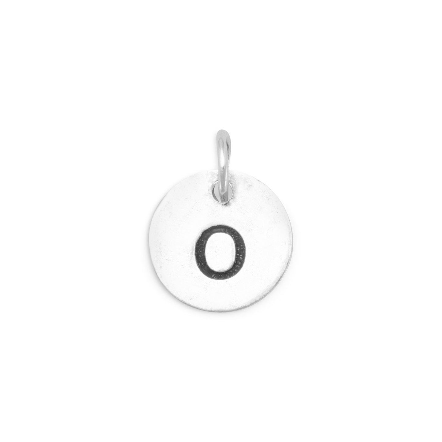 Oxidized Initial "O" Charm