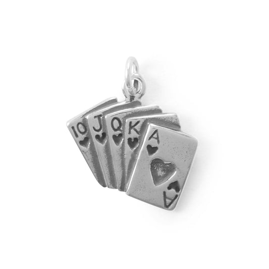 Winner Takes All! Royal Flush Cards Charm