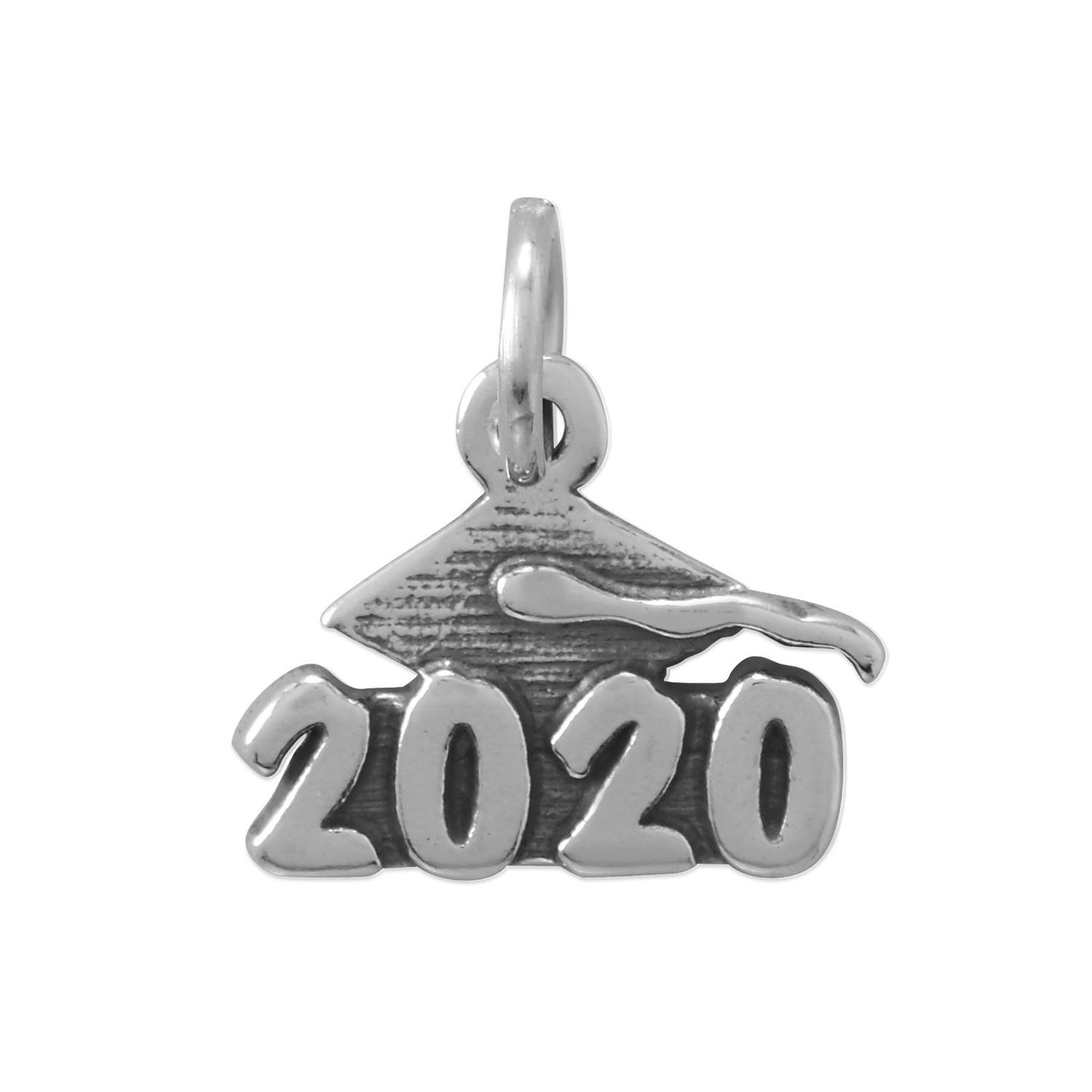 Oxidized "2020" Graduation Charm