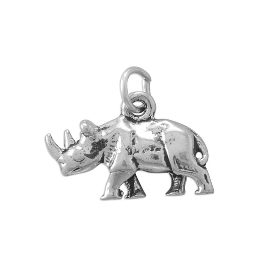 Two Horned Rhinoceros Charm