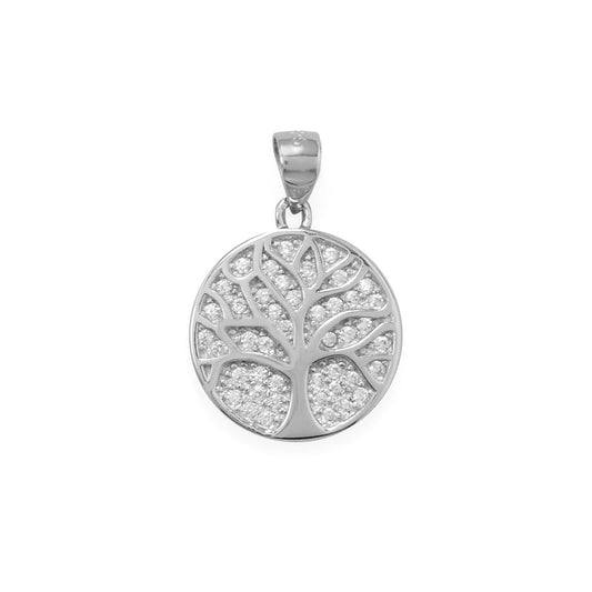 "Fresh Start" CZ Tree of Life Pendant