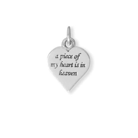 "A Piece of My Heart Is In Heaven" Charm