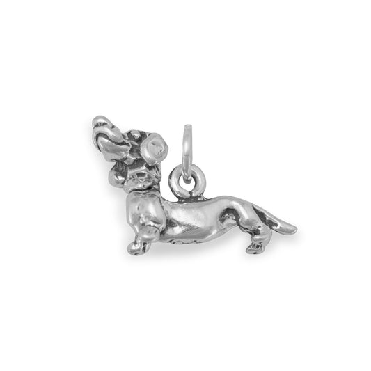 Dachshund with Movable Head Dog Charm