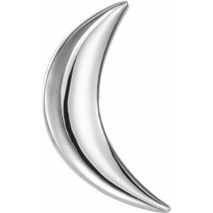 Sterling Silver Crescent Moon Single Earring