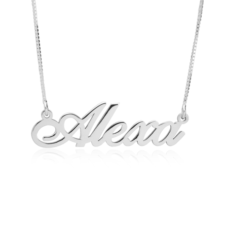 Sterling Silver Classic Name Necklace