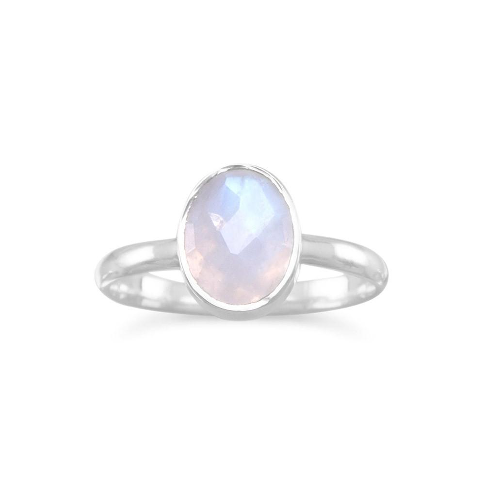 Must Have Moonstone! Faceted Moonstone Stackable Ring