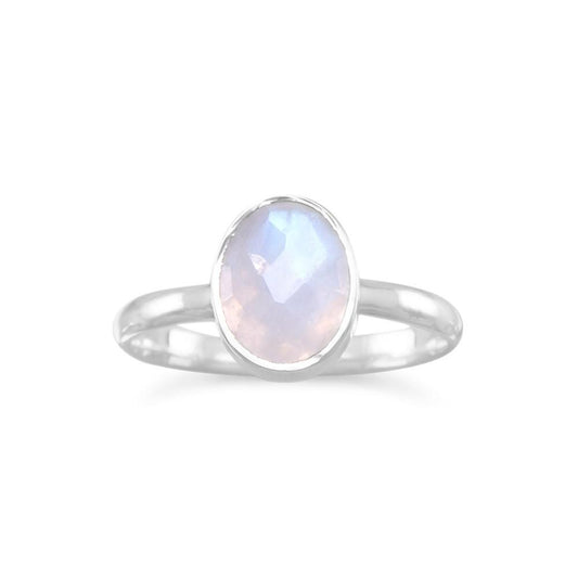 Must Have Moonstone! Faceted Moonstone Stackable Ring