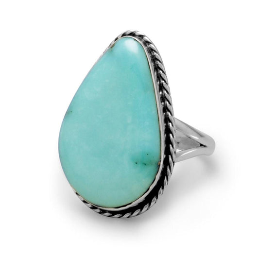 Stabilized Freeform Turquoise Ring