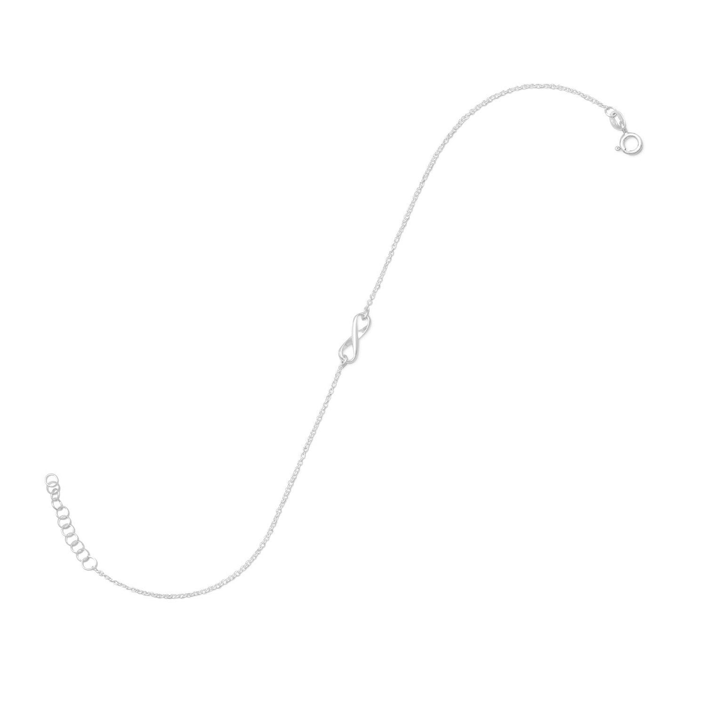 9" + 1" Infinity Symbol Anklet