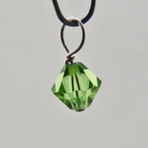 Peridot Birthstone Crystal Dangle - August