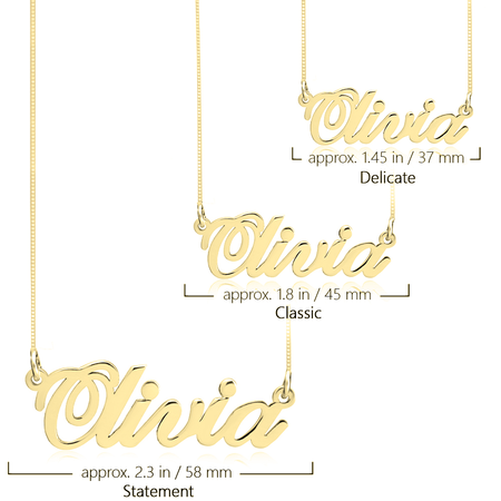 24K Gold Plated Classic Name Necklace