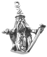 Silver Wizard Charm