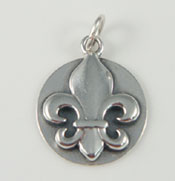 Fleur de Lis Disk Charm