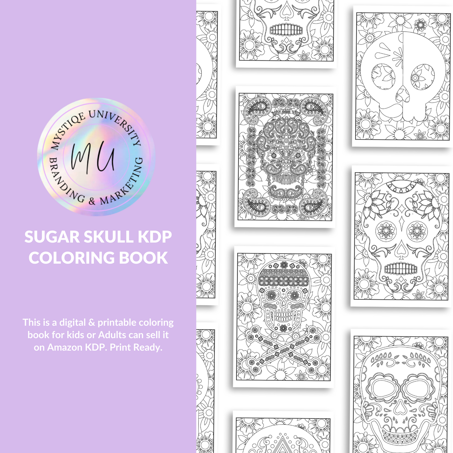 Sugar Skull KDP Coloring Book