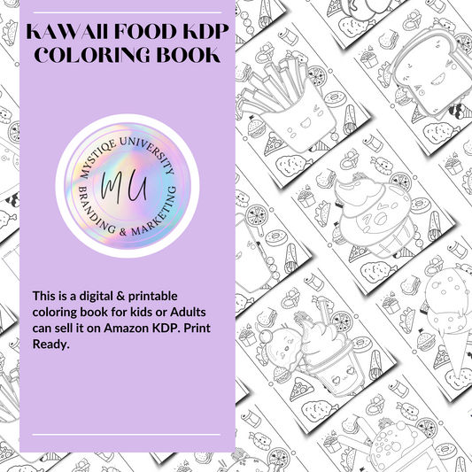 Kawaii Food KDP Coloring Book