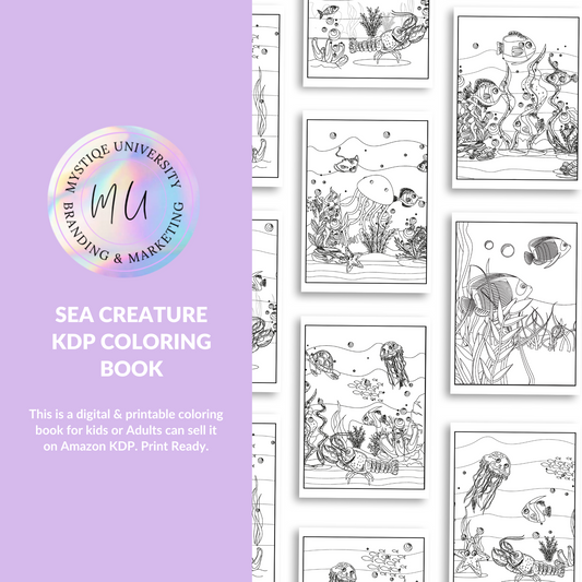 Sea Creature KDP Coloring Book