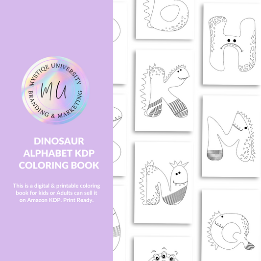 Dinosaur Alphabet KDP Coloring Book