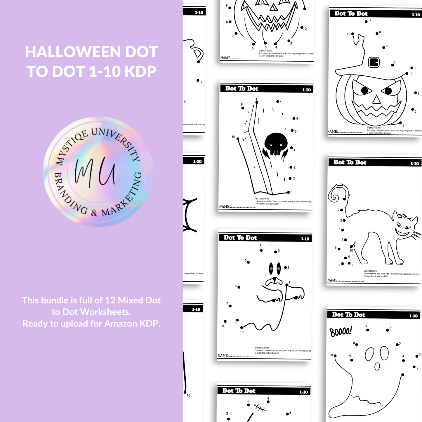 Halloween Dot to Dot 1-10 KDP