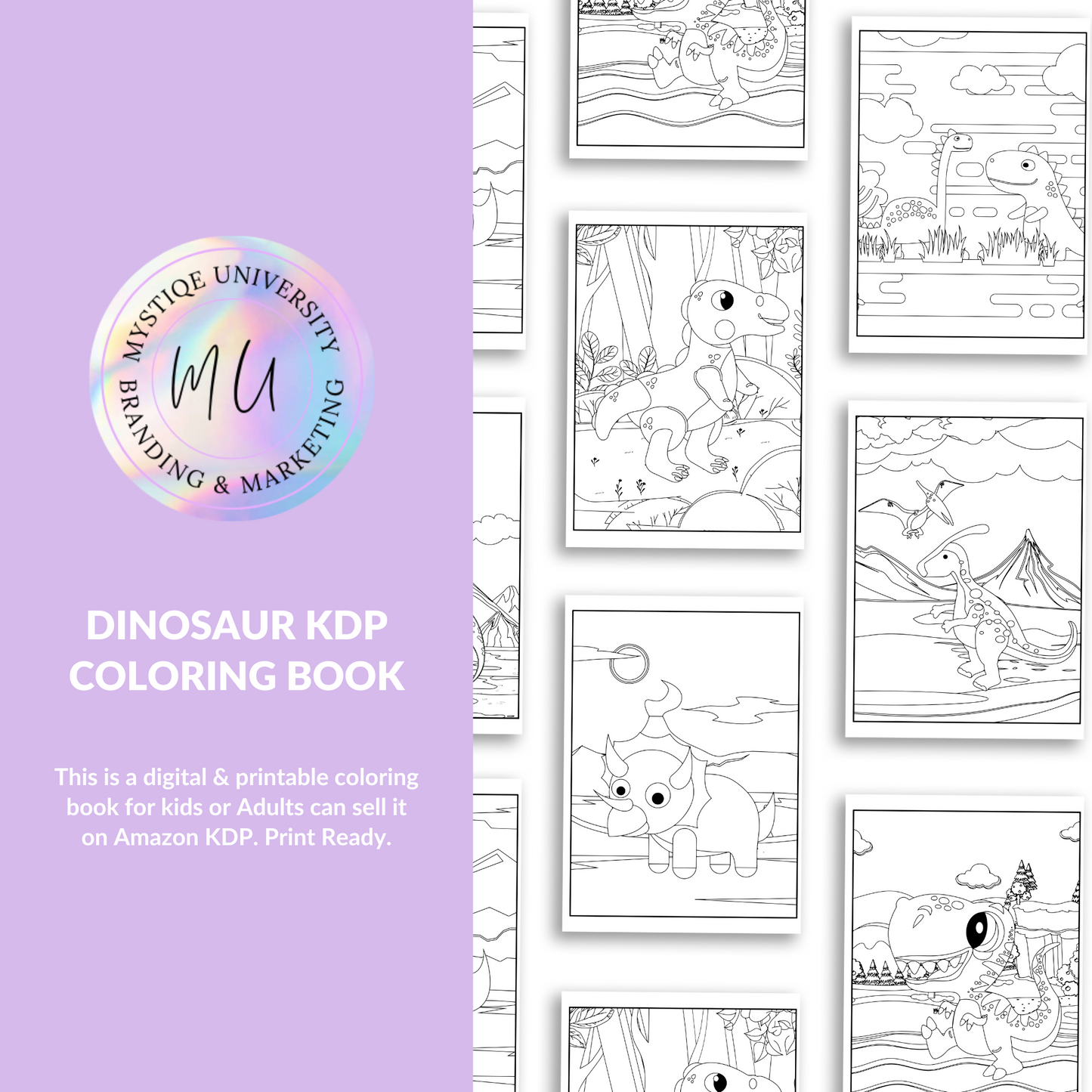 Dinosaur KDP Coloring Book