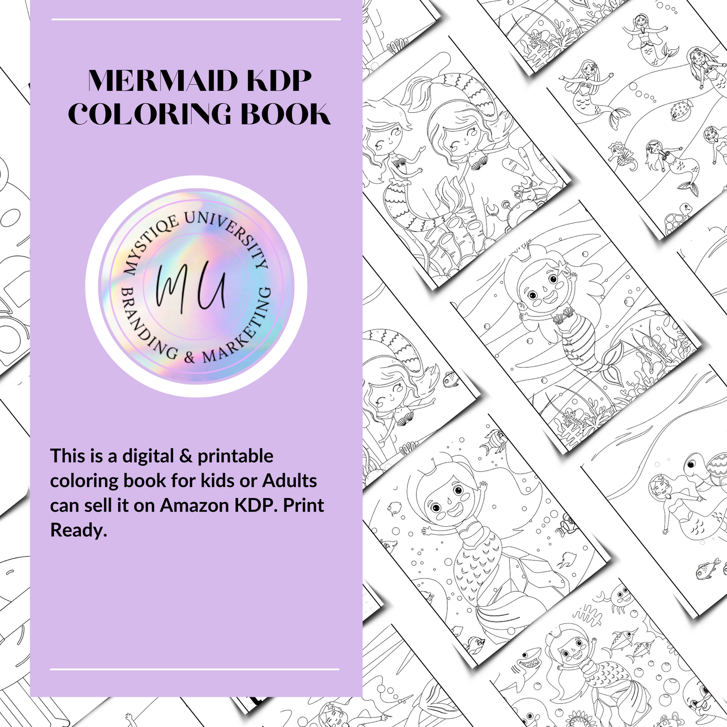 Mermaid KDP Coloring Book