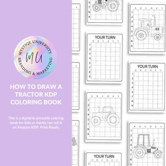 How To Draw A Tractor KDP Coloring Book