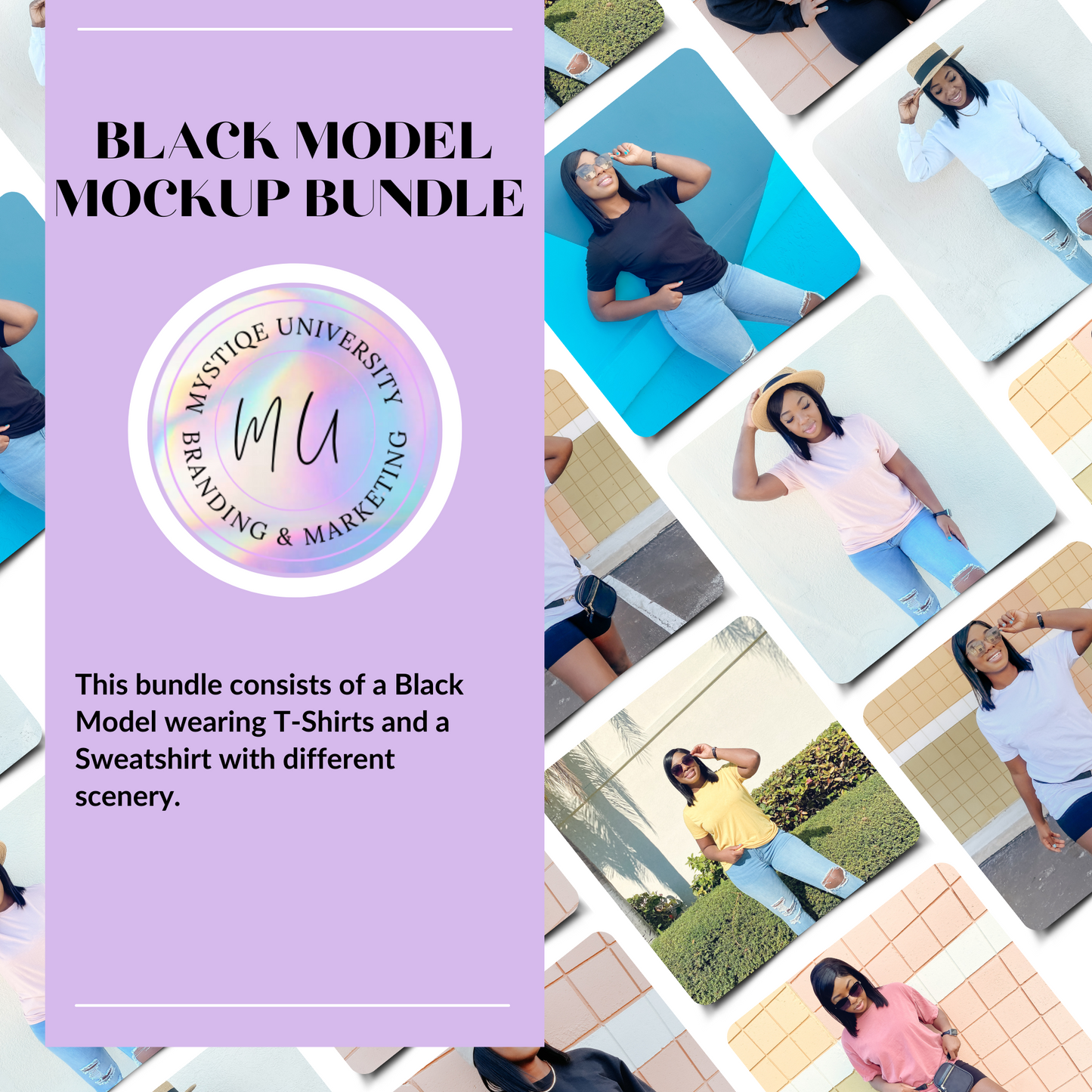 Black Model Mockup Bundle