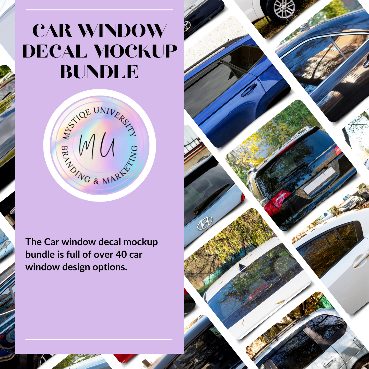 Car Window Decal Mockup Bundle