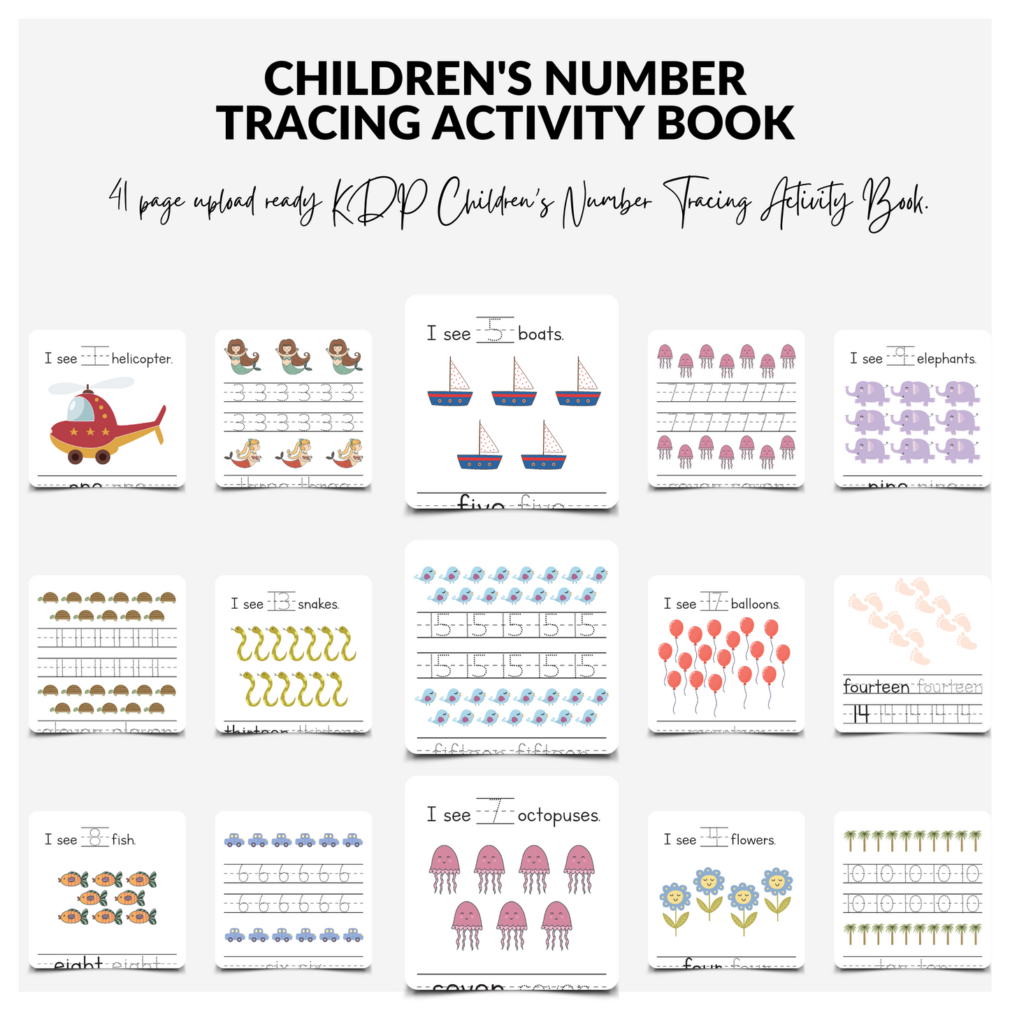 Children's Number Tracing Activity Book