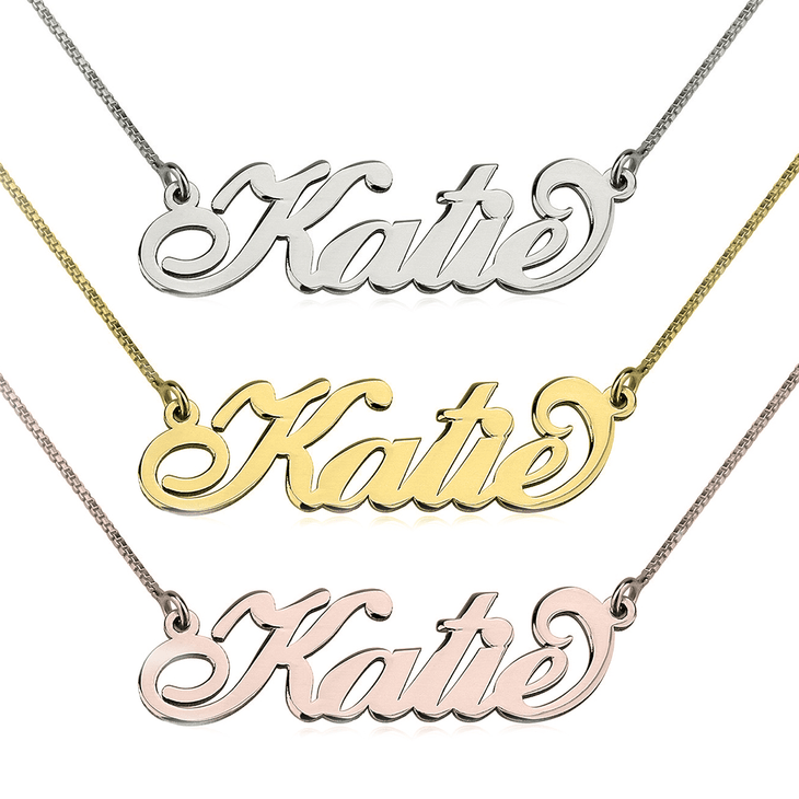 Sterling Silver Carrie Name Necklace